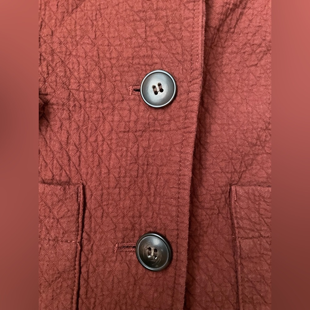 Madewell Women's Textured Burgundy Blazer - Picture 2 of 8